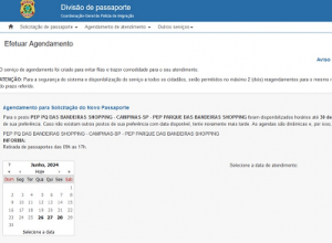 Reagendar o Passaporte 